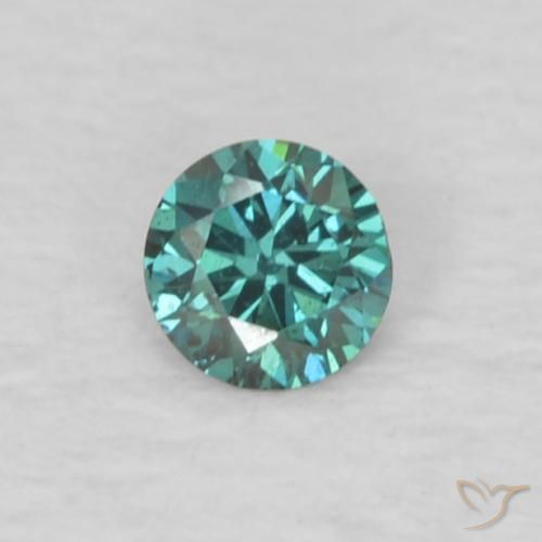 Diamant vert 0,05 ct, taille diamant 2,2 mm d'Inde, Photo A
