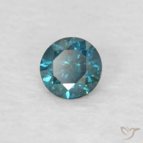 0.04 ct Blue Diamond Stone, Natural Diamond in Diamond-Cut Shape for Sale