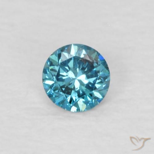 0.05 ct Blue Diamond Gemstone, Diamond Gem in Diamond-Cut Shape for Sale.