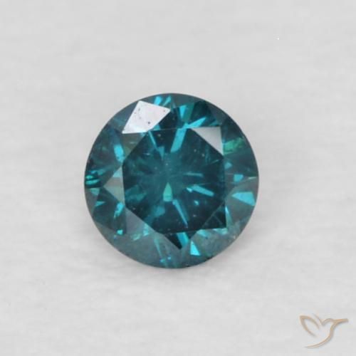 0.05ct Natural Blue Diamond, Round, VVS-VS