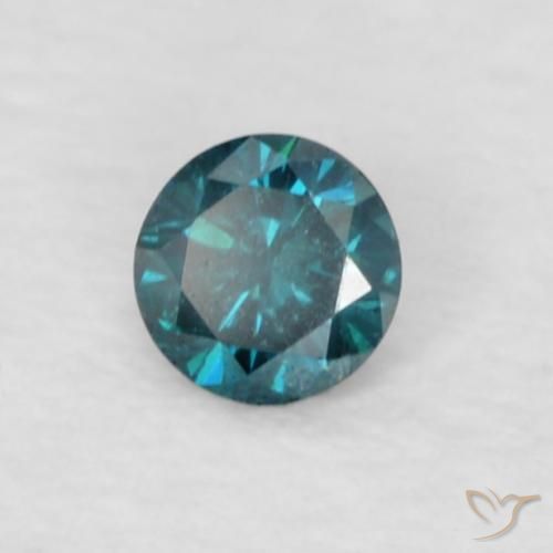 0.05 ct Blue Diamond Stone, Natural Diamond in Diamond-Cut Shape for Sale