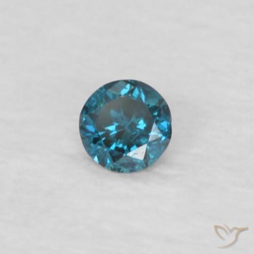 0.03 ct Blue Diamond Stone, Natural Diamond in Diamond-Cut Shape for Sale