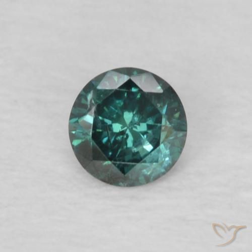 0.09ct Natural Green Diamond, Round, VS
