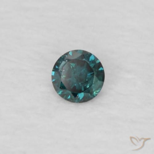 0.02 ct Green Diamond Stone, Natural Diamond in Diamond-Cut Shape for Sale