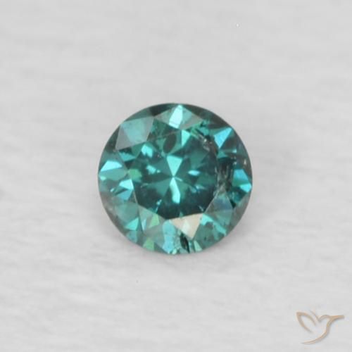 0.03ct Natural Green Diamond, Round, VS, Photo A
