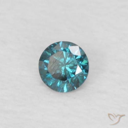 0.03 ct Blue Diamond Stone, Natural Diamond in Diamond-Cut Shape for Sale