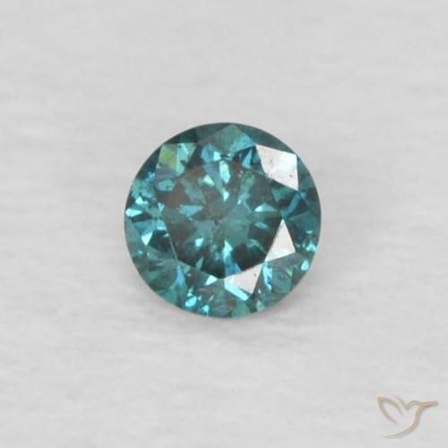0.04 ct Blue Diamond Stone, Natural Diamond in Diamond-Cut Shape for Sale