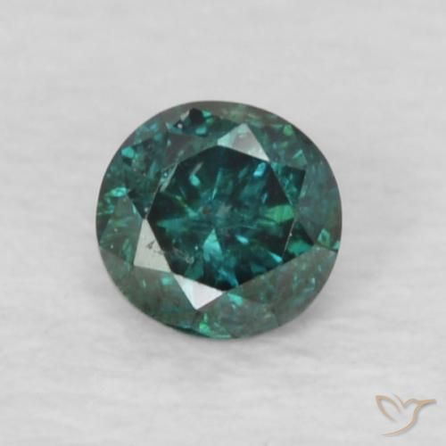 0.08ct Natural Green Diamond, Round, VS