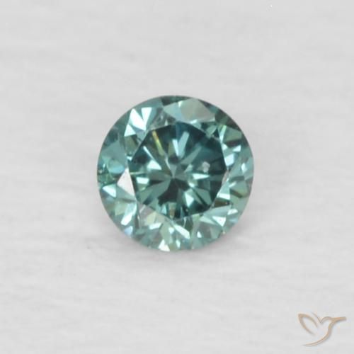 0.04ct Natural Mint Green Diamond, Round, VVS-VS