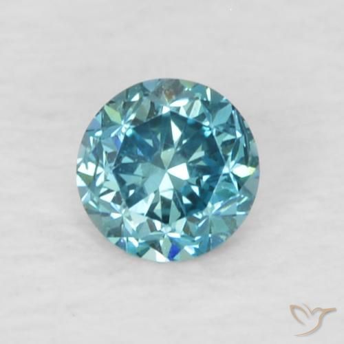 0.08 ct Blue Diamond, 2.6 mm Diamond Cut From India, Photo A