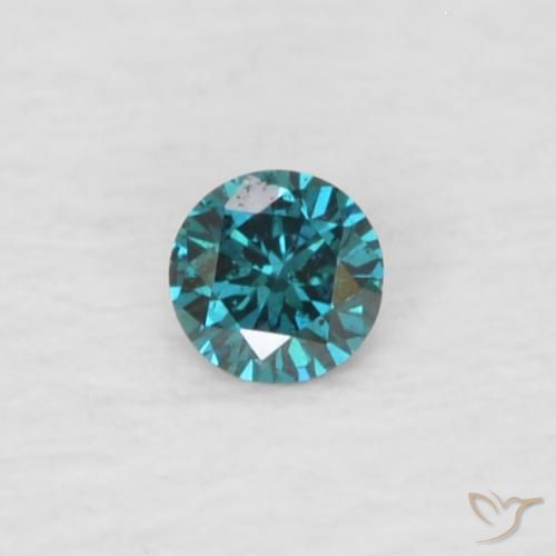 0.03 ct Blue Diamond Gemstone, Diamond Gem in Diamond-Cut Shape for Sale.