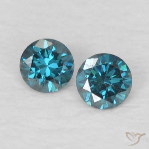 0.05 ct Blue Diamond, 1.8 mm Diamond Cut From India, Photo A