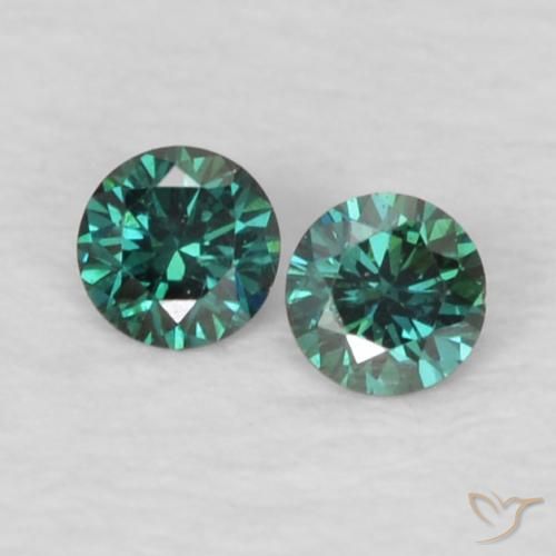Diamant vert 0,05 ct, taille diamant 1,8 mm d'Inde, Photo A