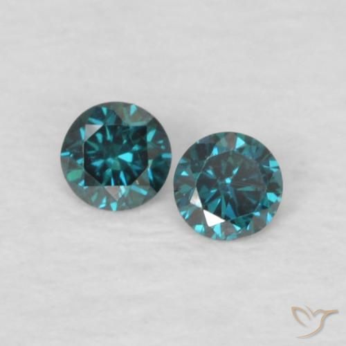 0.05 ct Blue Diamond, 1.8 mm Diamond Cut From India, Photo A