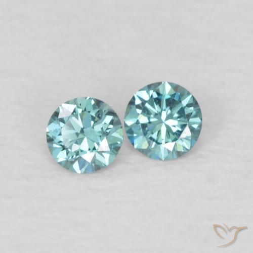 0.09 ctw Blue Diamond Stones, Natural Diamond in Diamond-Cut Shape for Sale