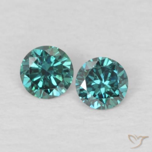 0.11 ct Blue Diamond, 2.4 mm Diamond Cut From India, Photo A