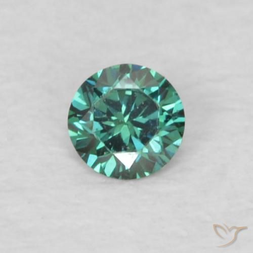 0.04ct Natural Green Diamond, Round, VVS