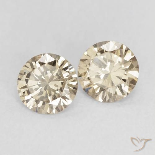 Best Champagne Diamonds for a pair of Earrings