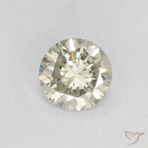 0.26ct Natural K Diamond, Round, VS-SI