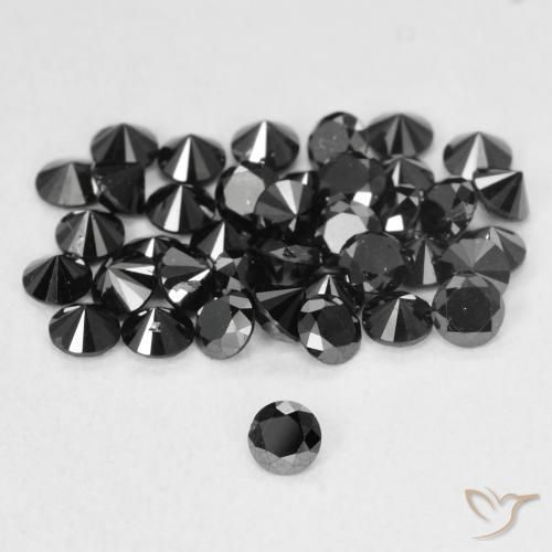 2.69 ctw Black Diamond Stones, Natural Diamond in Diamond-Cut Shape for Sale