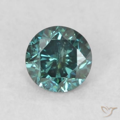 0.06ct Natural Green Diamond, Round, SI