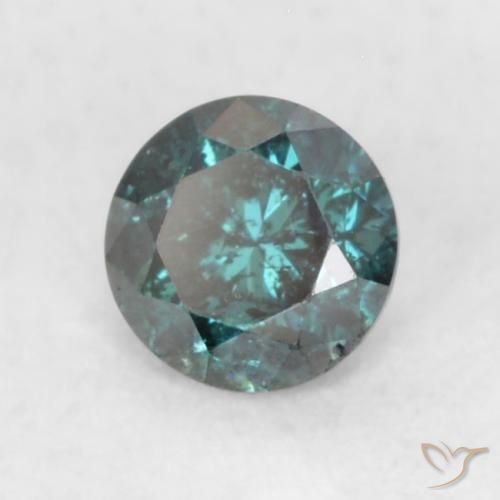 0.12 ct Blue Diamond Stone, Natural Diamond in Diamond-Cut Shape for Sale