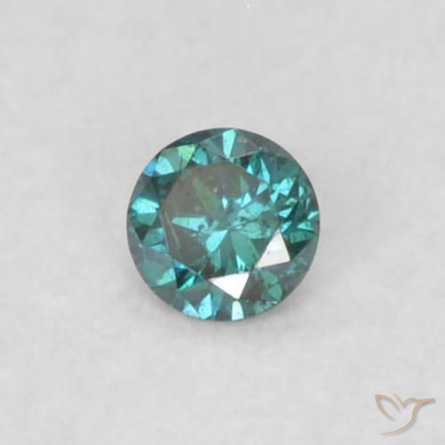 0.02 ct Blue Diamond Stone, Natural Diamond in Diamond-Cut Shape for Sale