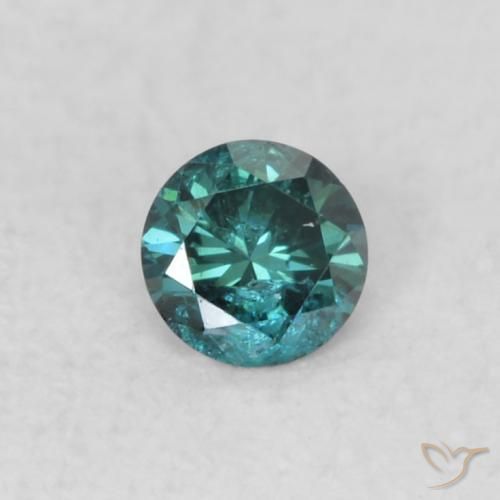 0.07ct Natural Blue Diamond, Round, SI