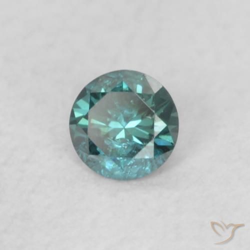 0.07 ct Blue Diamond Stone, Natural Diamond in Diamond-Cut Shape for Sale