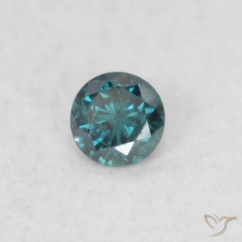 0.02 ct Blue Diamond Stone, Natural Diamond in Diamond-Cut Shape for Sale
