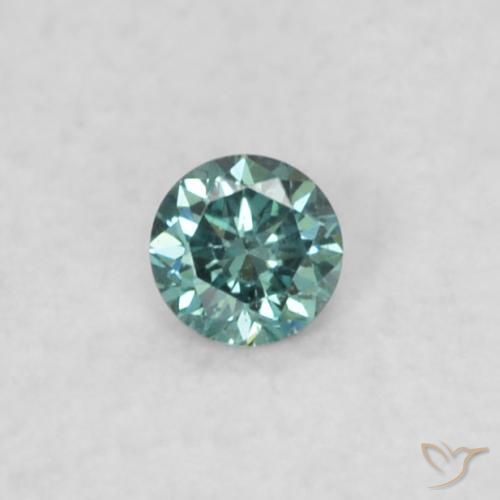 0.02 ct Blue Diamond Gemstone, Diamond Gem in Diamond-Cut Shape for Sale.