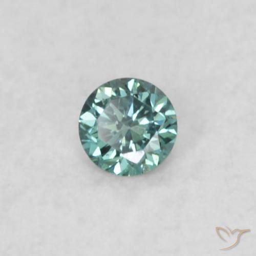 0.02 ct Blue Diamond Stone, Natural Diamond in Diamond-Cut Shape for Sale