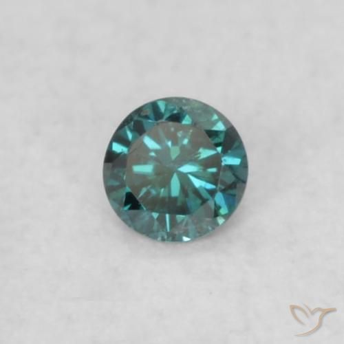 0.03 ct Blue Diamond Stone, Natural Diamond in Diamond-Cut Shape for Sale