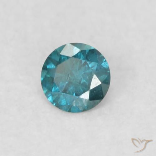 0.03 ct Blue Diamond Stone, Natural Diamond in Diamond-Cut Shape for Sale