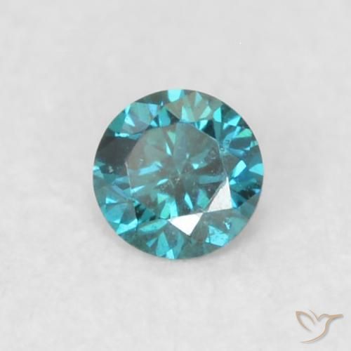 0.05 ct Blue Diamond Stone, Natural Diamond in Diamond-Cut Shape for Sale