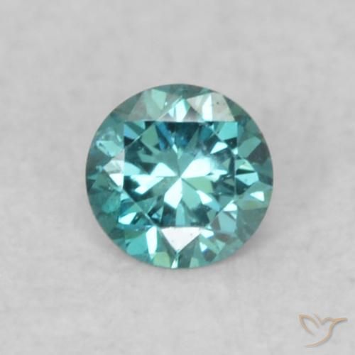 0.07ct Natural Blue Diamond, Round, VS-SI