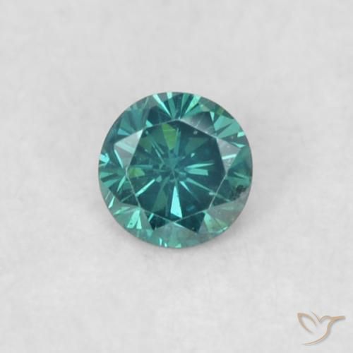 0.05ct Natural Blue Diamond, Round, VVS-VS