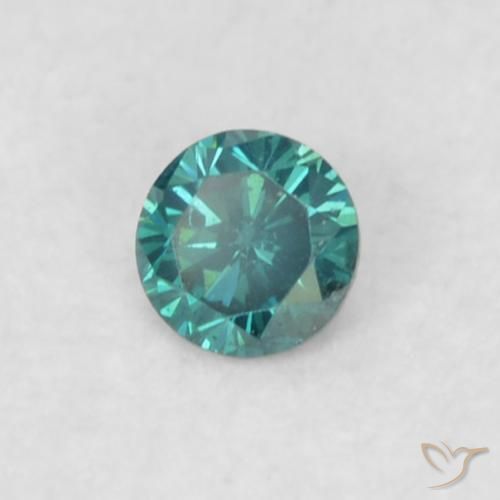 0.05 ct Blue Diamond Stone, Natural Diamond in Diamond-Cut Shape for Sale