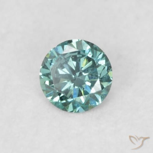 0.05 ct Blue Diamond Stone, Natural Diamond in Diamond-Cut Shape for Sale