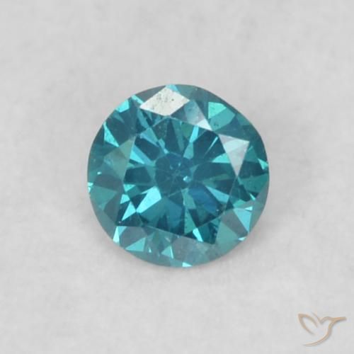 0.07ct Natural Blue Diamond, Round, VVS-VS
