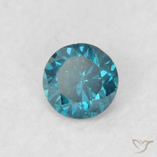0.06 ct Blue Diamond Stone, Natural Diamond in Diamond-Cut Shape for Sale