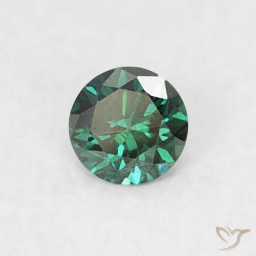 0.05 ct Green Diamond Stone, Natural Diamond in Diamond-Cut Shape for Sale