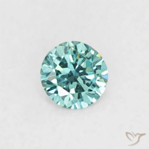 0.04ct Natural Blue Diamond, Round, VVS-VS