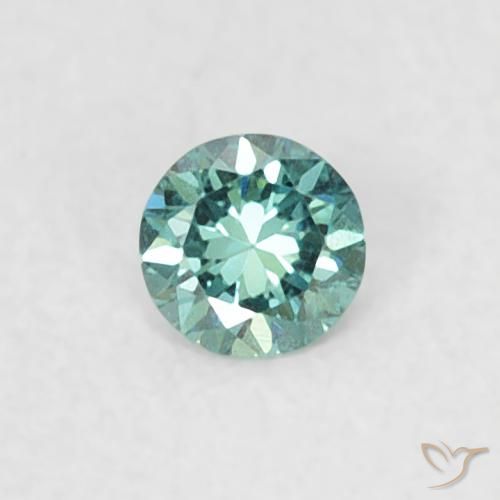 0.06ct Natural Green Diamond, Round, VVS-VS