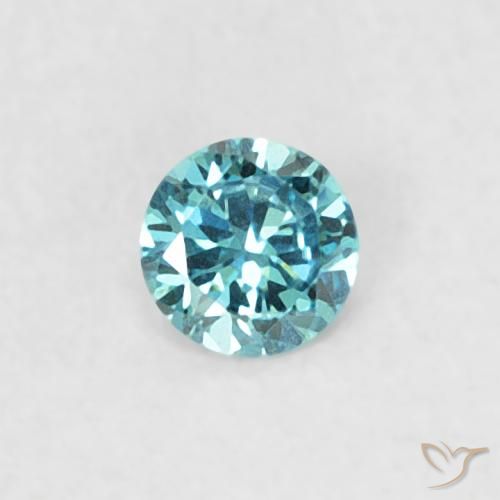 0.05ct Natural Blue Diamond, Round, VVS-VS