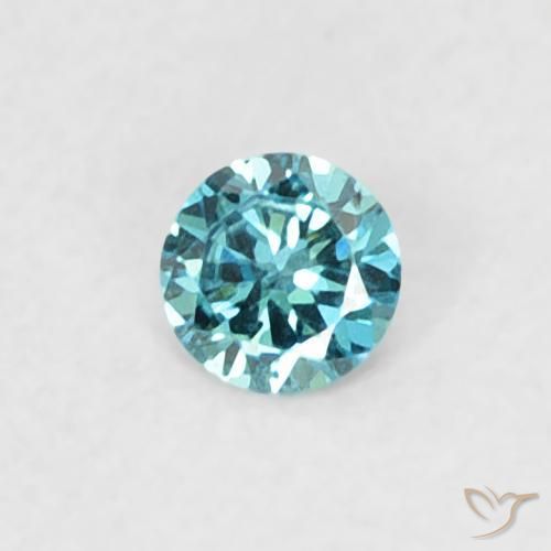 0.05 ct Blue Diamond Stone, Natural Diamond in Diamond-Cut Shape for Sale