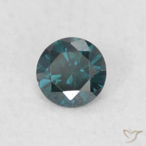 0.04 ct Blue Diamond Stone, Natural Diamond in Diamond-Cut Shape for Sale