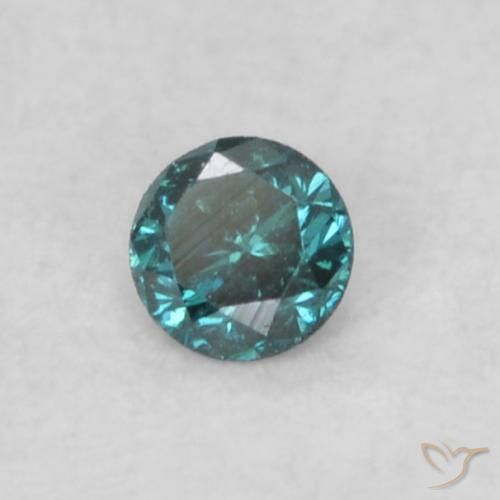0.05 ct Blue Diamond Stone, Natural Diamond in Diamond-Cut Shape for Sale