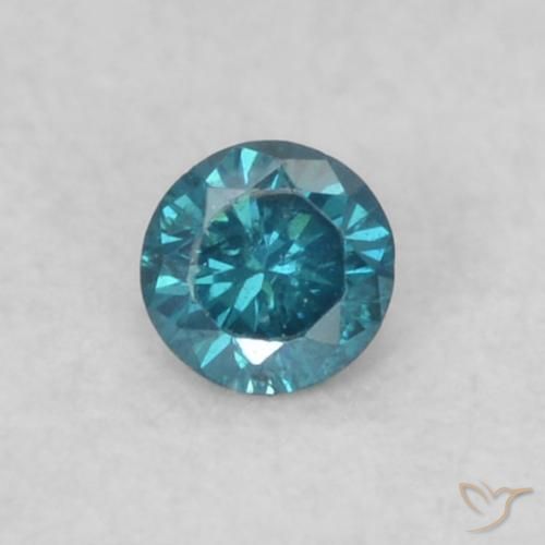 0.05ct Natural Blue Diamond, Round, VS-SI