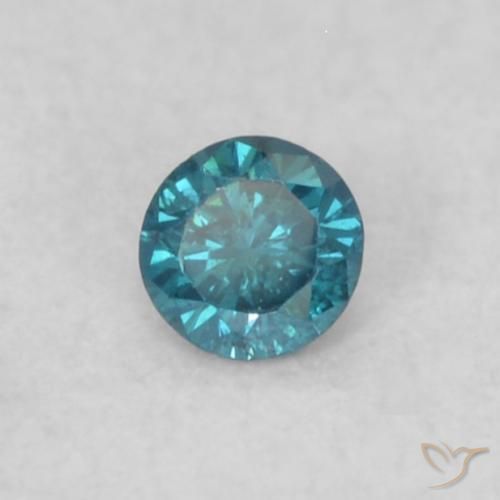 0.05 ct Blue Diamond Stone, Natural Diamond in Diamond-Cut Shape for Sale